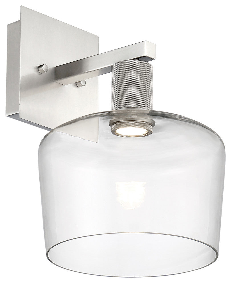 Access Port Nine 1-Light Chardonnay LED Wall Sconce Brushed Steel