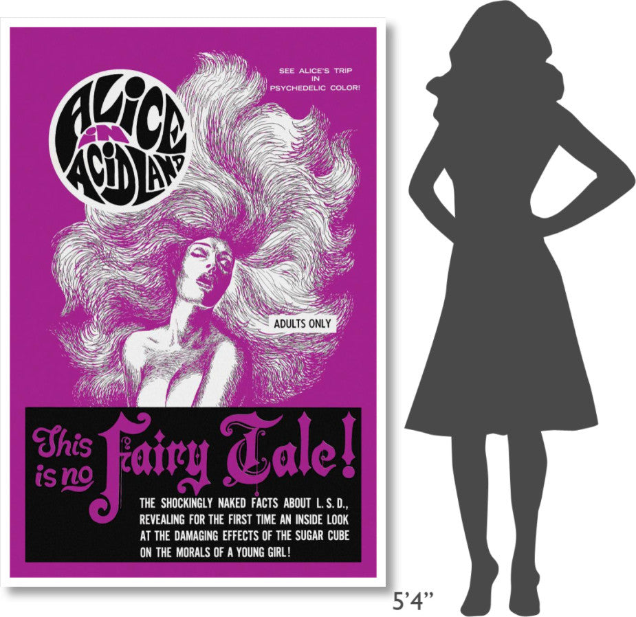 "Vintage Vices: Alice in AcidLand" Digital Paper Print by Vintage Vices, 42"x62"