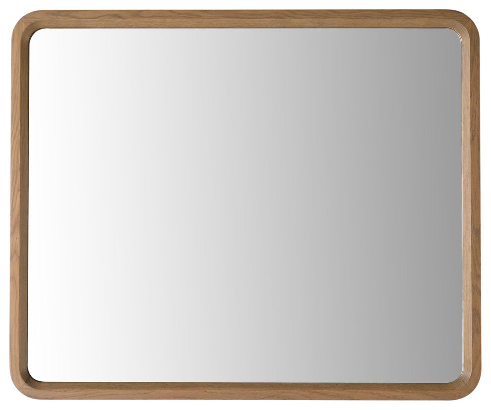 Vela Mirror, Pecan Oak, 36"