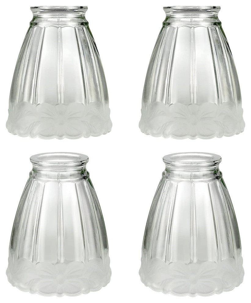 23173-4 Replacement Clear Ceiling Fan Glsss Shade, 4 Pack.