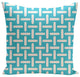 Geometric Decorative Pillow, Turquoise, 20"x20"