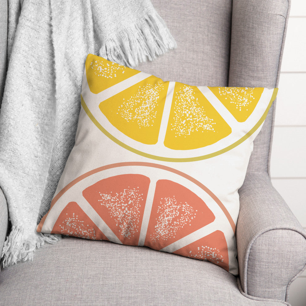 Lemon and Grapefruit 18x18 Indoor / Outdoor Pillow