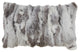 Poly Filled Rabbit Fur Throw Pillow, 12"x20", Grey