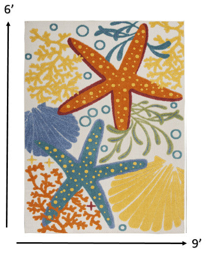 6 x 9' Multicolor Indoor Outdoor Area Rug
