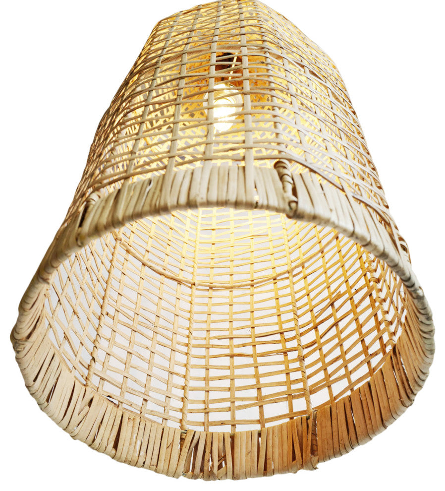 Rattan Bottle Pendant Light Small