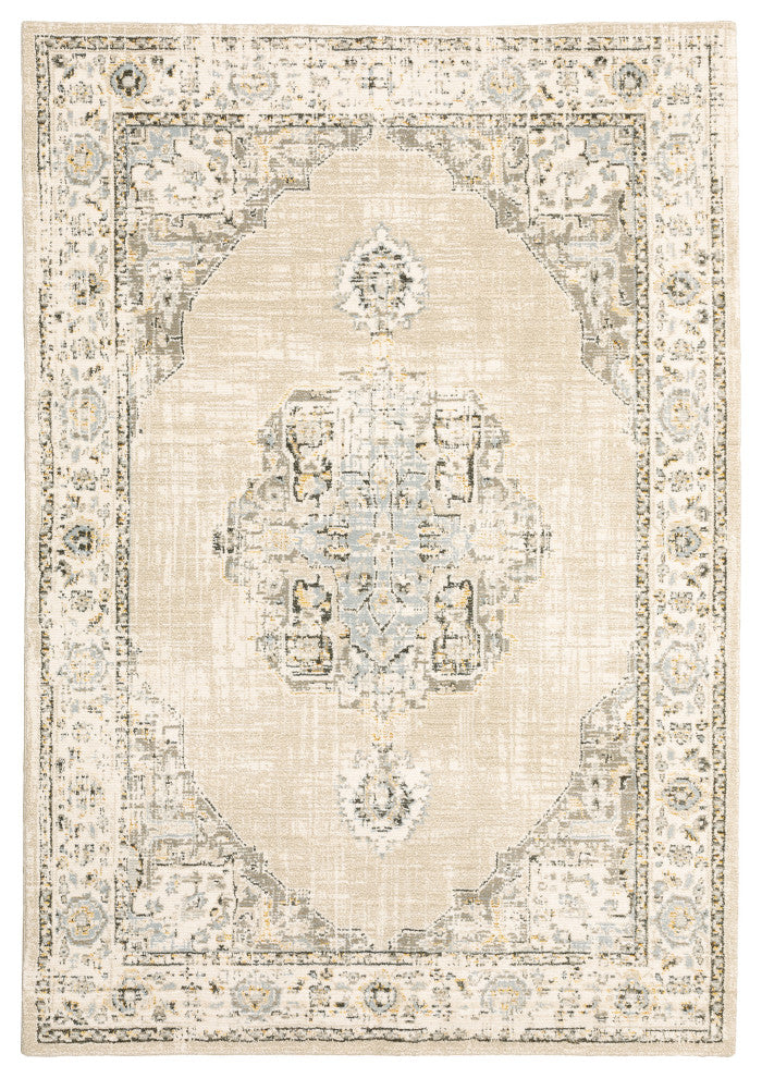 Oriental Weavers Andorra Indoor Rug Beige/ Ivory 7'10"RND