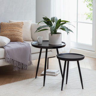 Chervey Tri Pin Side Table, Black