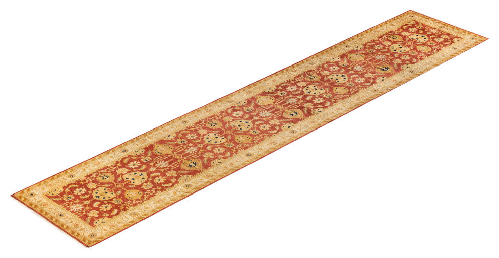 Thandwe One-of-a-Kind Hand-Knotted Runner Orange, 3'0"x14'7"