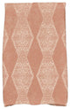 Pyramid Stripe Geometric Print Kitchen Towel, Orange
