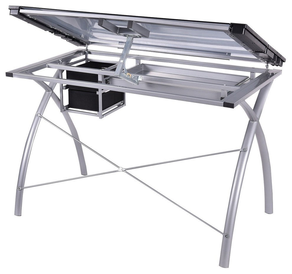 Modern Style Adjustable Drawing Desk Drafting Table with Drawers