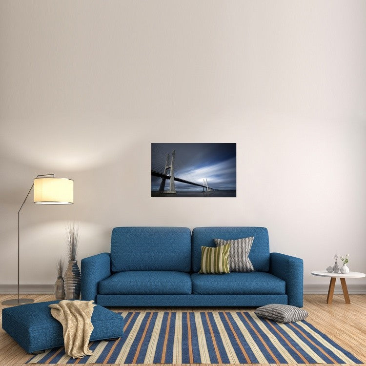 "In Blue 2" Stretched Canvas Giclee by Jorge Feteira, 40x26"