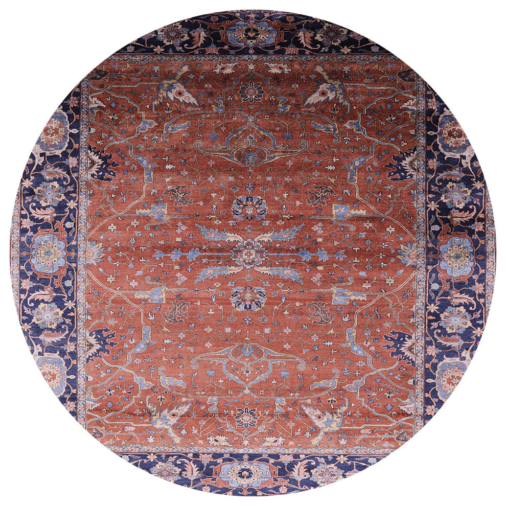Ahgly Company Indoor Round Mid-Century Modern Area Rugs, 5' Round