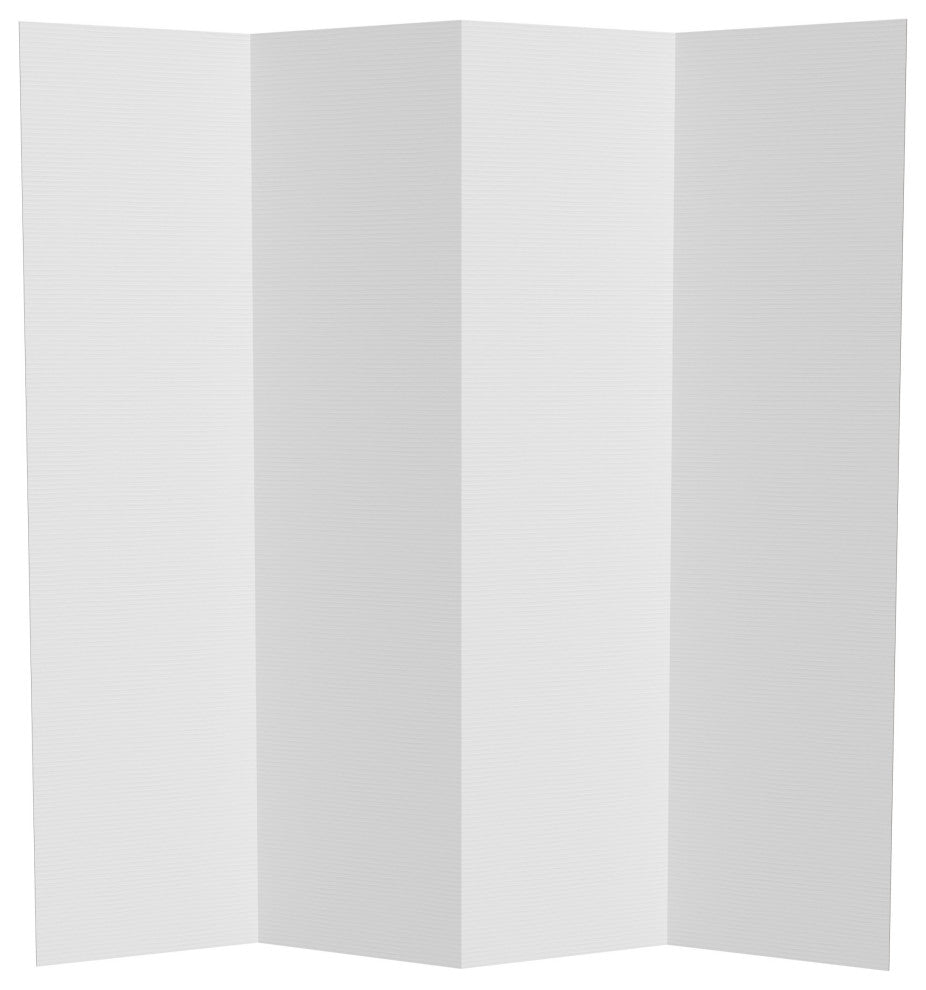 6'' Tall White Cardboard Room Divider 4 Panel
