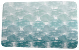 Intercoastal Waterway Beach Clouds Geometric Print Bath Mat, Teal, 21"x34"