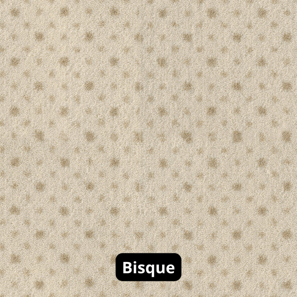Dot Design 3/8" Thick Indoor Area Rug Carpet, Bisque, 9x9