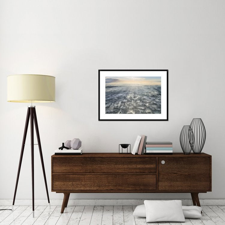 "A Misty Morning" Framed Digital Print by Kos Karathanasis, 38"x28"