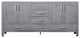 Lexora Home Jacques 72" Vanity Cabinet in Distressed Gray