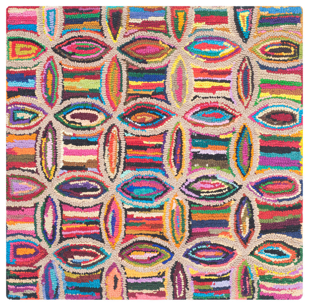 Safavieh Nantucket Collection NAN441 Rug, Multi, 4' Square