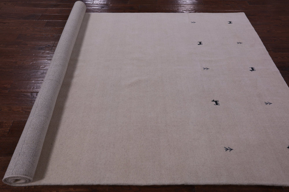 Hand-Knotted Persian Gabbeh Wool Rug 6' 0" X 9' 0" - Q15237