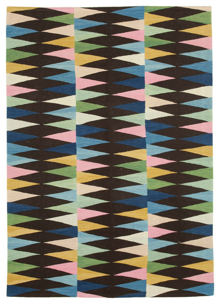 Rug N Carpet - Hand-knotted Turkish 5' 10'' x 8' 2'' Unique Wool Kilim Rug