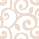 Modern Scroll Wallpaper, Taupe and White, Set of 3 Bolts