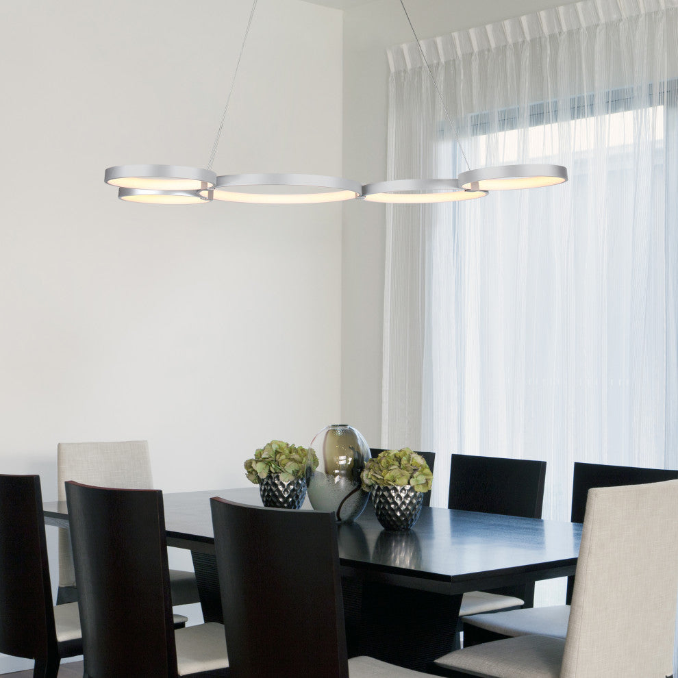 Capella LED Chandelier, Silver