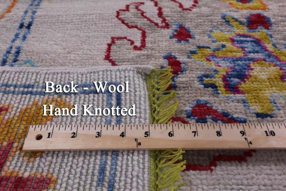 Turkish Oushak Handmade Wool Rug 8' 0" X 9' 8" - Q16069
