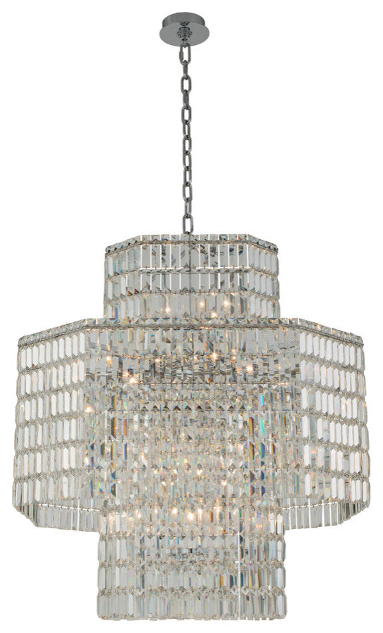 Livelli 39x40" 20 Light Large Pendant, Polished Chrome