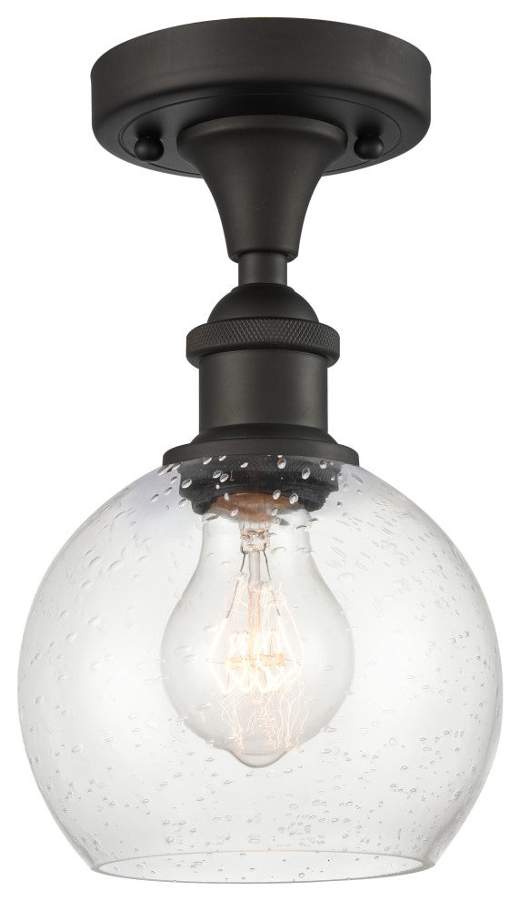Innovations 516-1C-OB-G124-6-LED 1 Light Semi-Flush Mount, Oil Rubbed Bronze