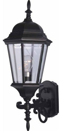 1-Light Black Exterior Wall Mount