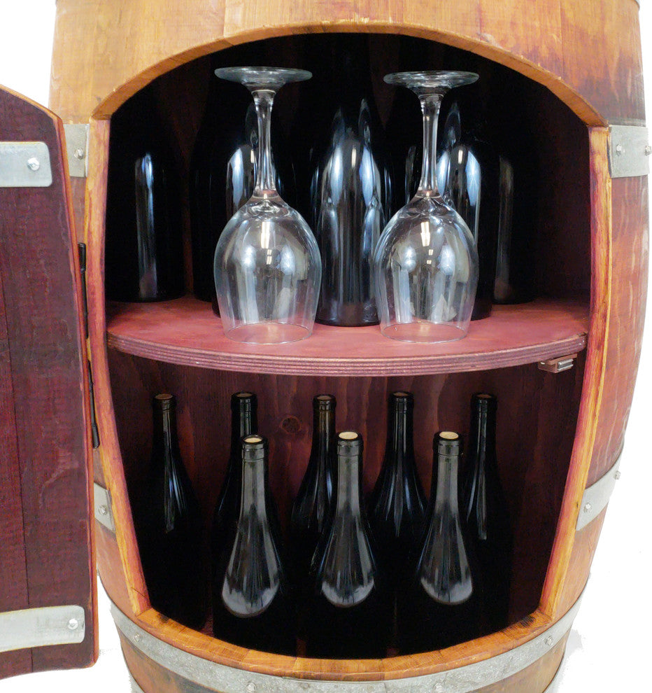 Wine Barrel Wall Wine Bar, Fir Top