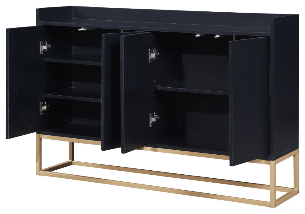 TATEUS 47" Modern Sideboard Buffet Cabinet For Dining Room Kitchen, Black
