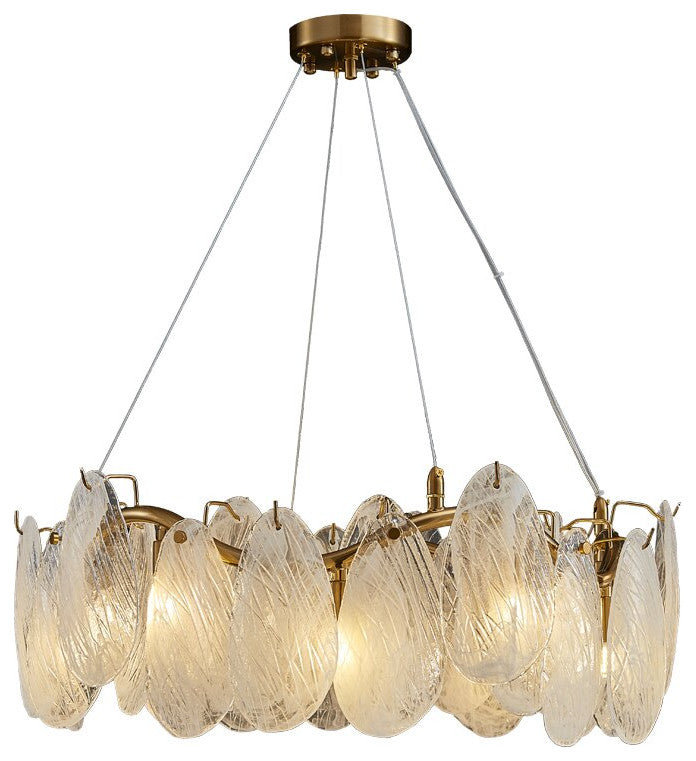 Zafferana Etnea | Round Smoke Gray Crystal Chandelier for Bedroom, White, 17"