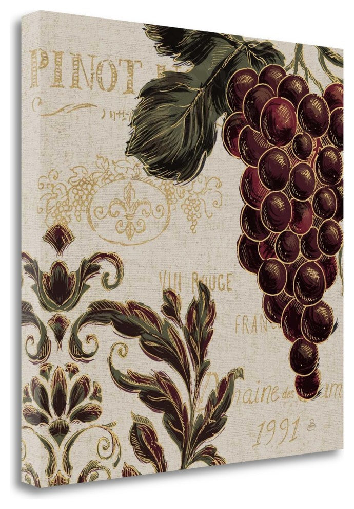 "Burgundy III" By Daphne Brissonnet, Giclee Print on Gallery Wrap Canvas