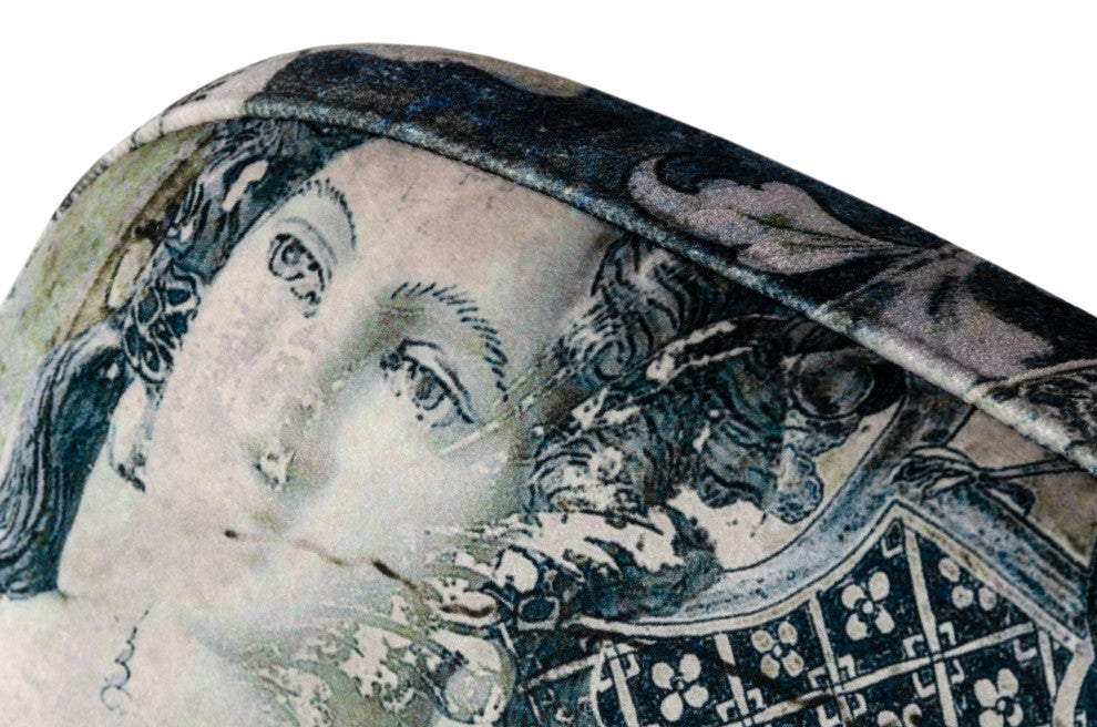 Modrest Farnon Modern Patterned Velvet and Gold Dining Chair