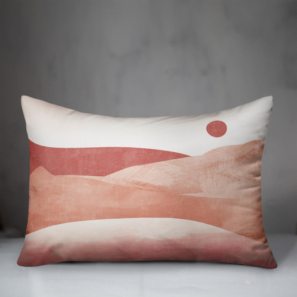 Blush Desert Landscape 14x20 Spun Poly Pillow
