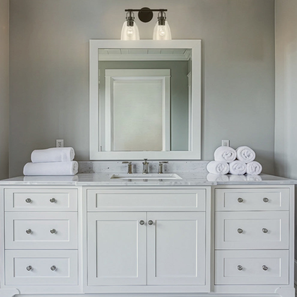 Modern Farmhouse Black 2-Light Vanity Light Wall Sconces