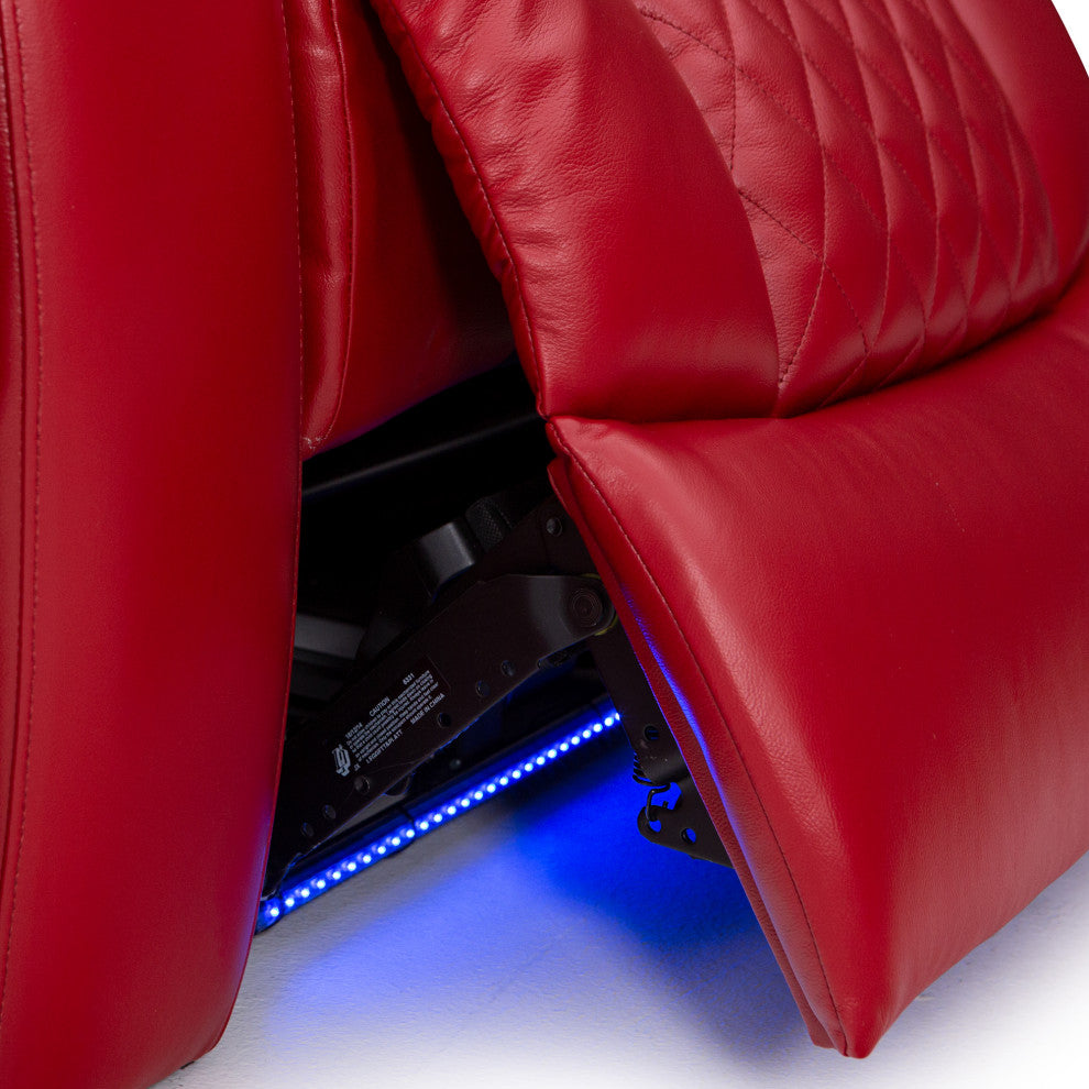 Seatcraft Capricorn Home Theater Seating, Red, Row of 4