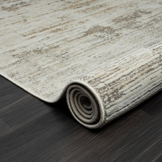 Brimah Gray/Ivory/Multi Distressed Stripe High-Low Indoor Area Rug, 7'9" X 9'9"
