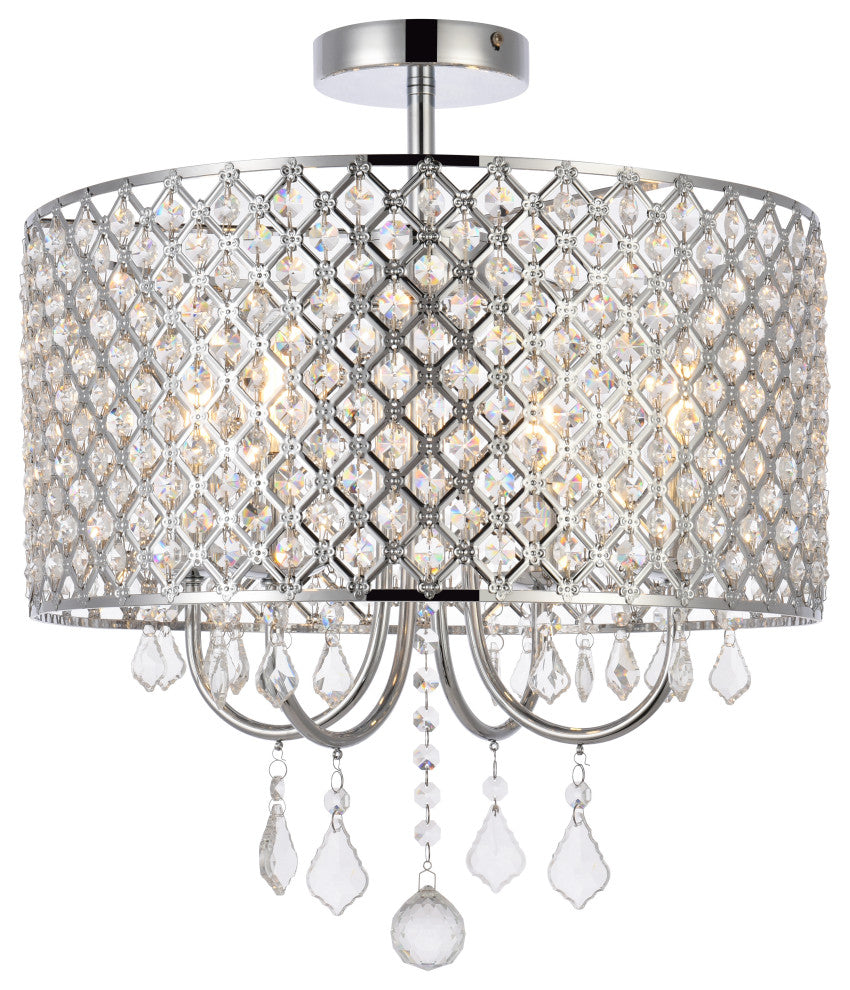 Emelia 17" Flush Mount, Chrome