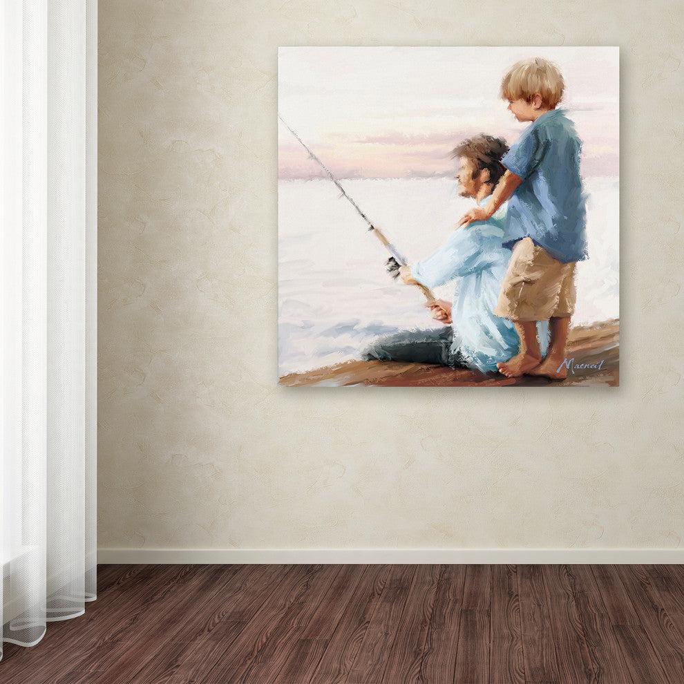 The Macneil Studio 'Father and Son 2' Canvas Art, 14"x14"