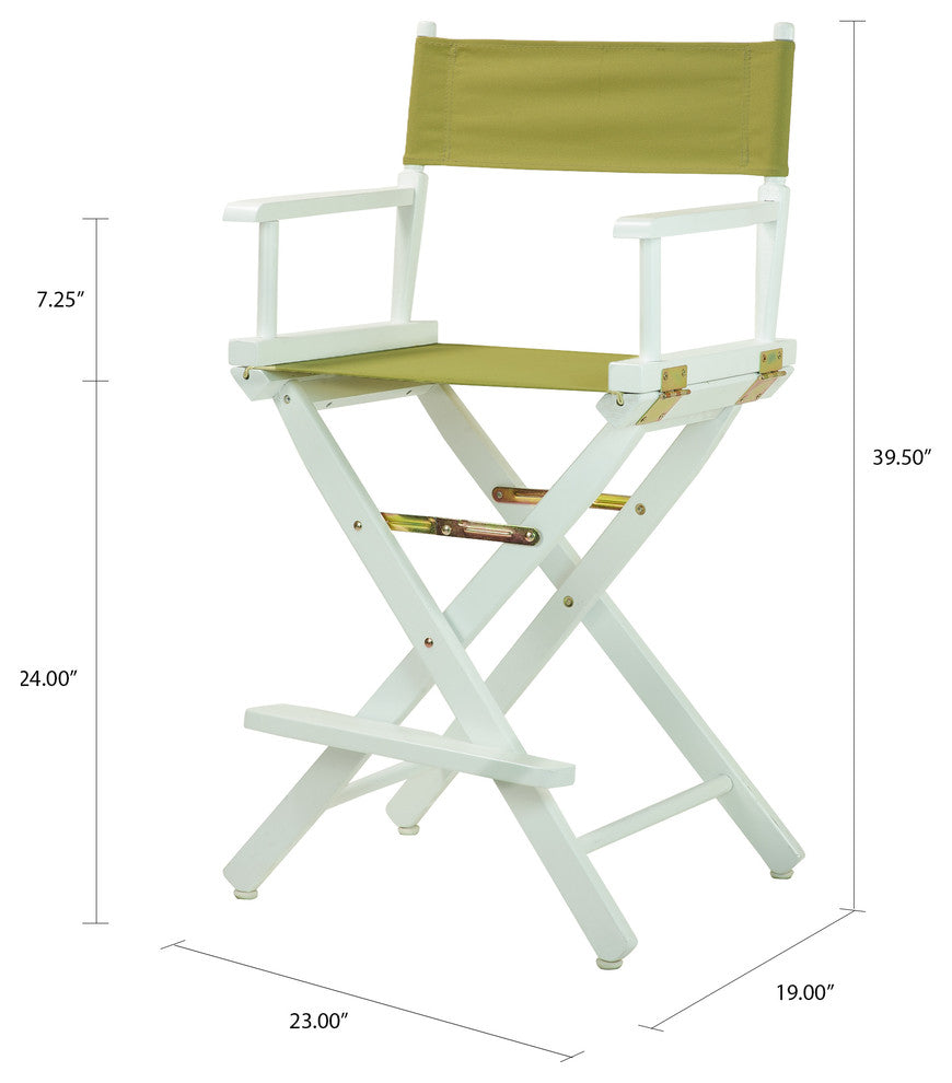 024" Director's Chair White Frame-Olive Canvas