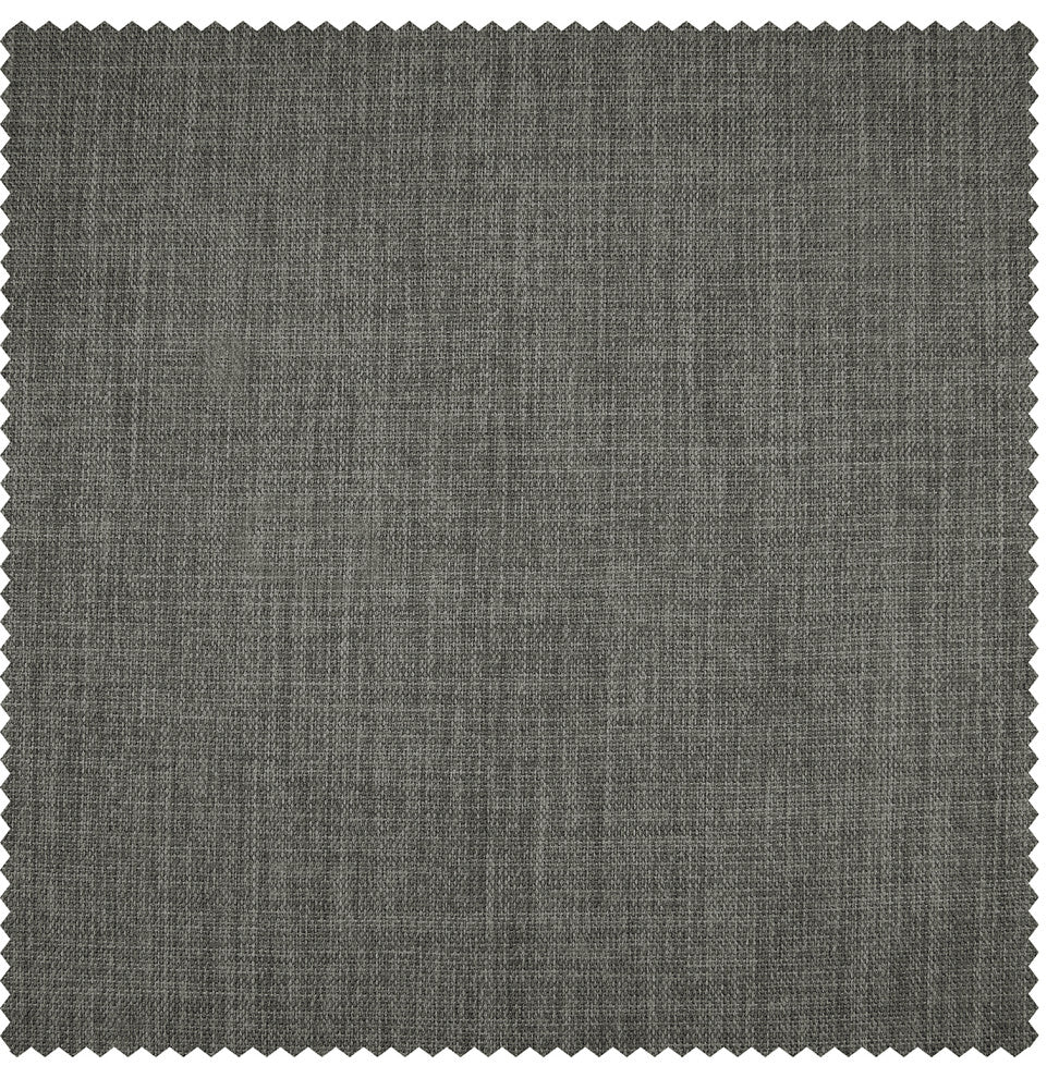 Faux Linen Darkening Curtain Single Panel, Blazer Gray, 50"x108"