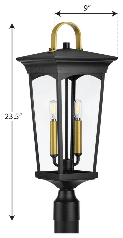 Chatsworth Collection Black 2-Light Post Lantern