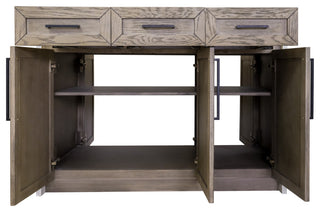 Palisade 48" Kitchen Island, Gray Oak, Engineered Marble