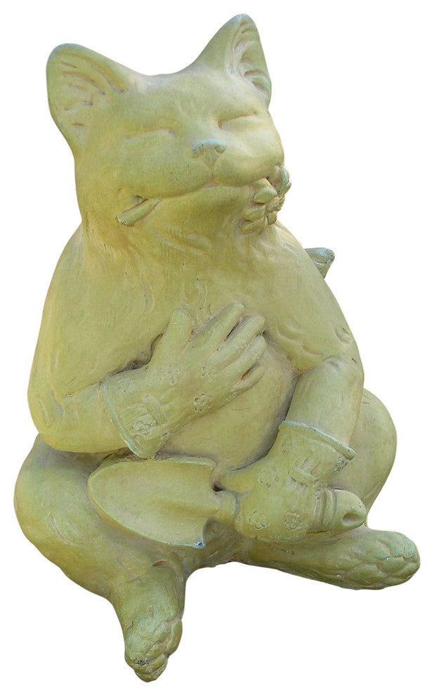 Gardening Cat Garden Statue