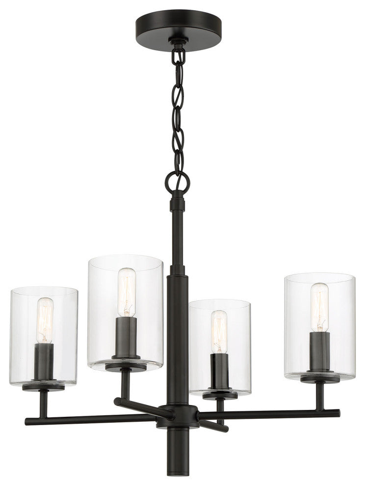 Hailie Chandelier 4  Light  Flat Black