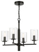 Hailie Chandelier 4  Light  Flat Black