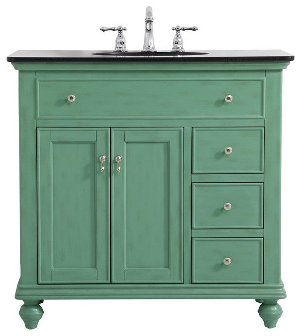 Elegant VF12336VM 36"Single Bathroom Vanity, Vintage Mint