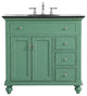Elegant VF12336VM 36"Single Bathroom Vanity, Vintage Mint